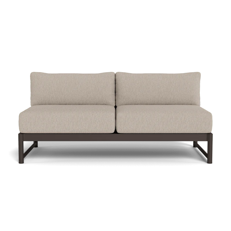 Breeze Xl Aluminum 2 Seat Armless Sofa - Image 102