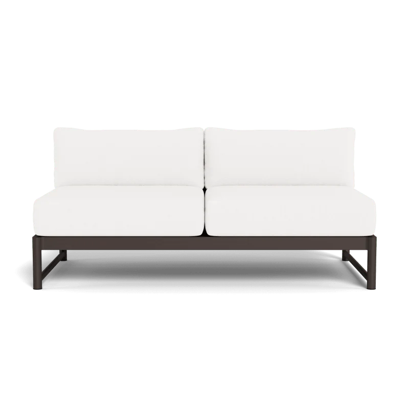 Breeze Xl Aluminum 2 Seat Armless Sofa - Image 104