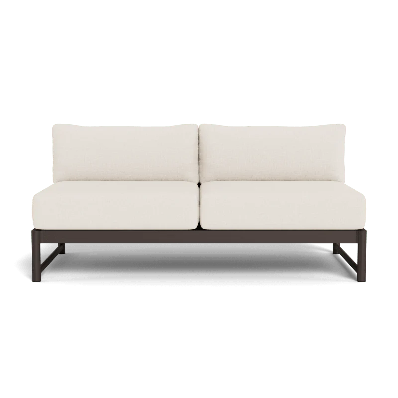 Breeze Xl Aluminum 2 Seat Armless Sofa - Image 107