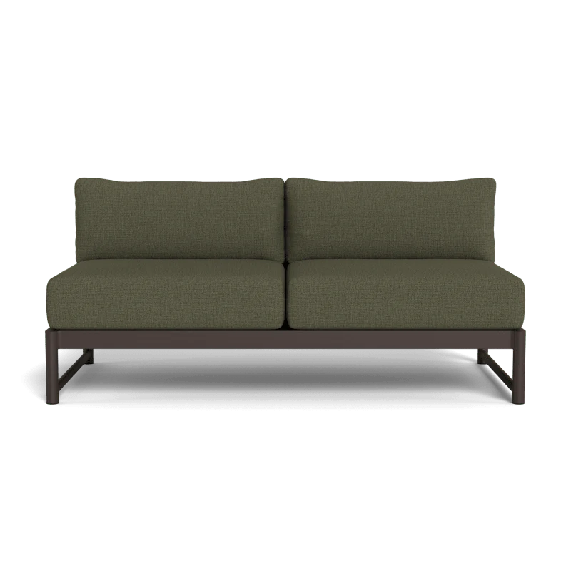 Breeze Xl Aluminum 2 Seat Armless Sofa - Image 108