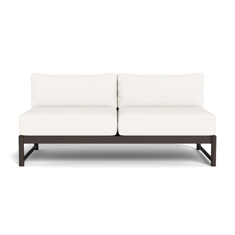 Breeze Xl Aluminum 2 Seat Armless Sofa - Image 35