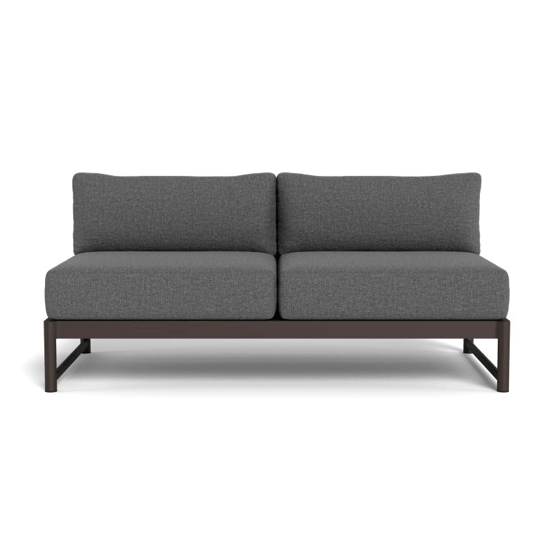 Breeze Xl Aluminum 2 Seat Armless Sofa - Image 45