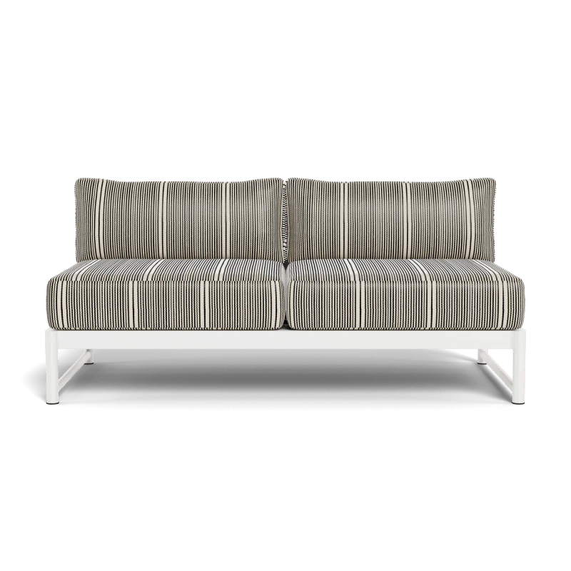Breeze Xl Aluminum 2 Seat Armless Sofa - Image 55