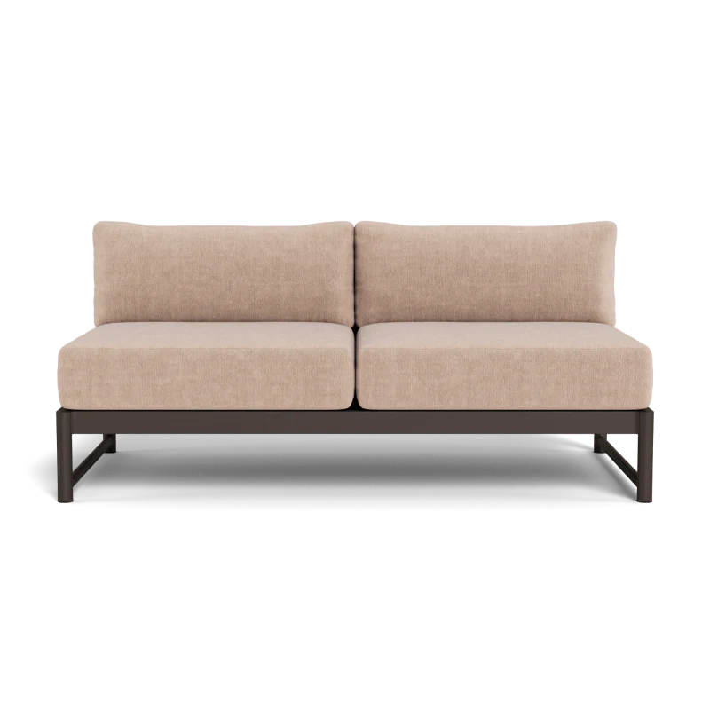 Breeze Xl Aluminum 2 Seat Armless Sofa - Image 84