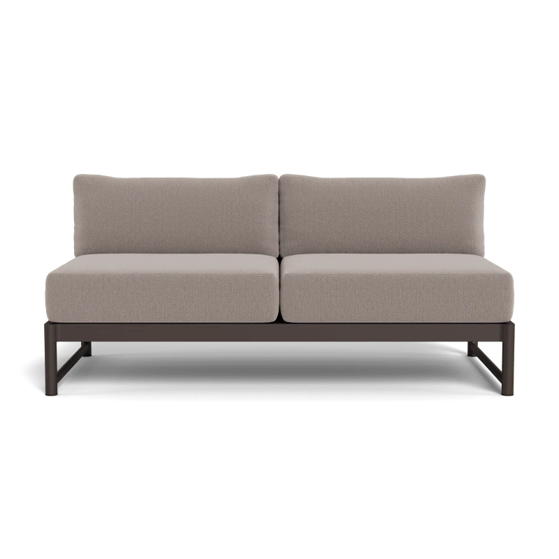Breeze Xl Aluminum 2 Seat Armless Sofa - Image 91