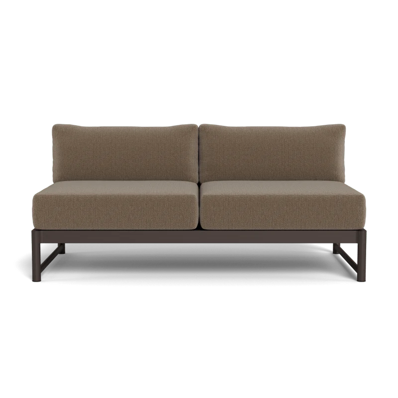 Breeze Xl Aluminum 2 Seat Armless Sofa - Image 92