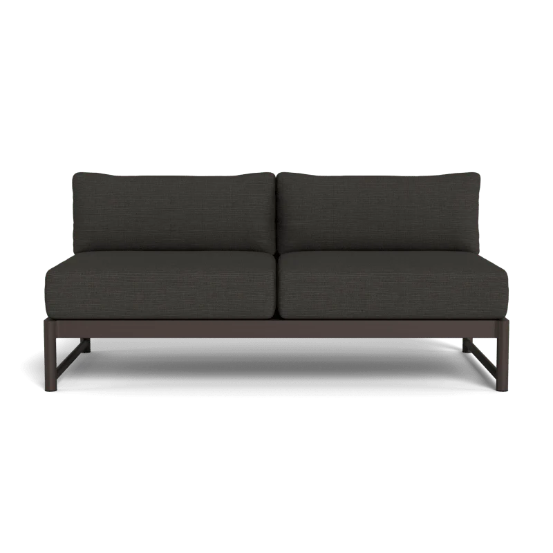 Breeze Xl Aluminum 2 Seat Armless Sofa - Image 96