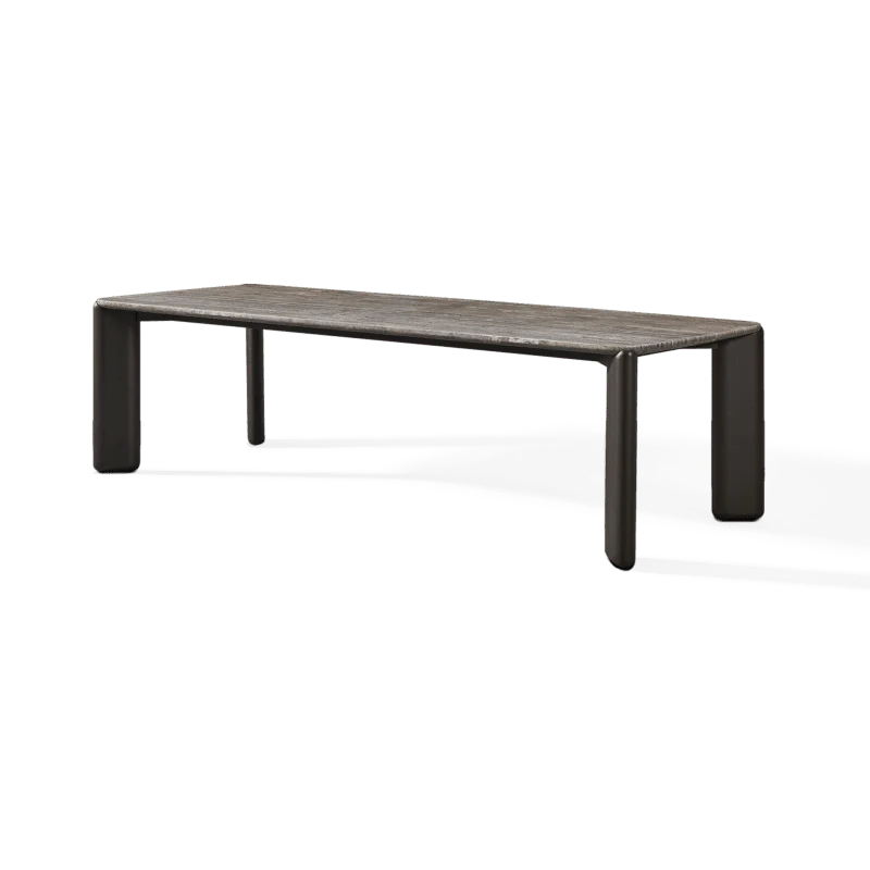 Chloe Aluminum Rectangle Dining Table - Image 3