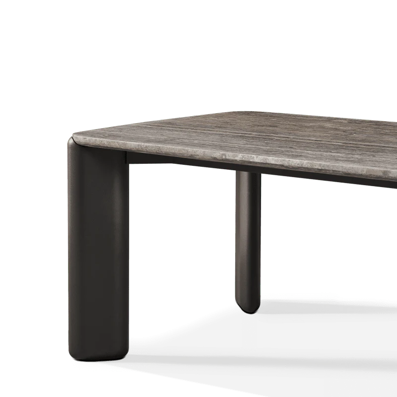 Chloe Aluminum Rectangle Dining Table - Image 8