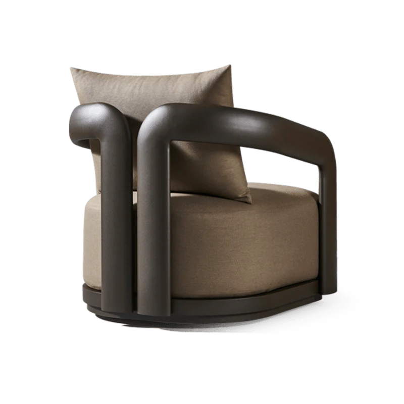 Chloe Aluminum Swivel Lounge Chair - Image 4