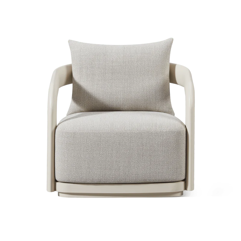 Chloe Aluminum Swivel Lounge Chair - Image 9