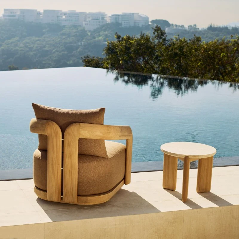 Chloe Teak Round Side Table - Image 5