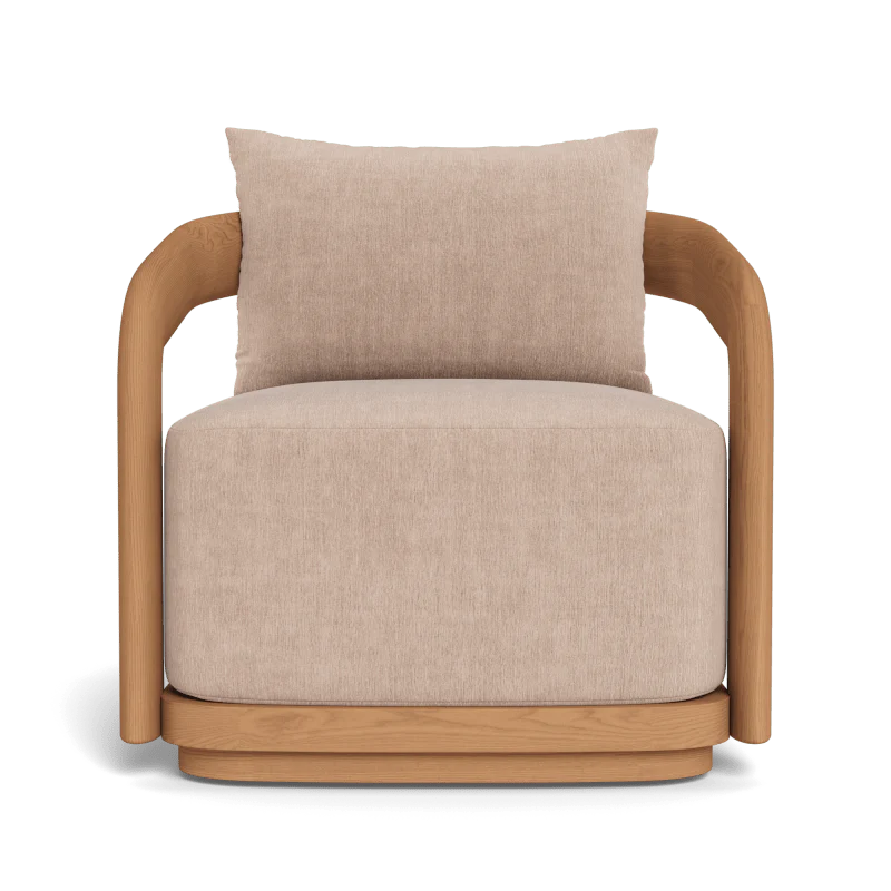 Chloe Teak Swivel Lounge Chair - Image 13
