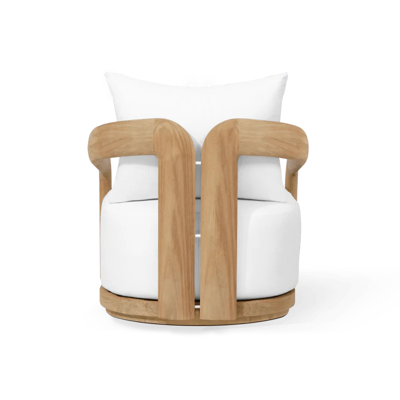 Chloe Teak Swivel Lounge Chair - Image 6
