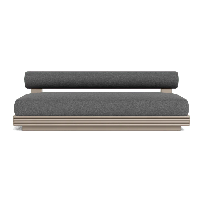 Collins Aluminum 2 Seat Armless Sofa - Image 60