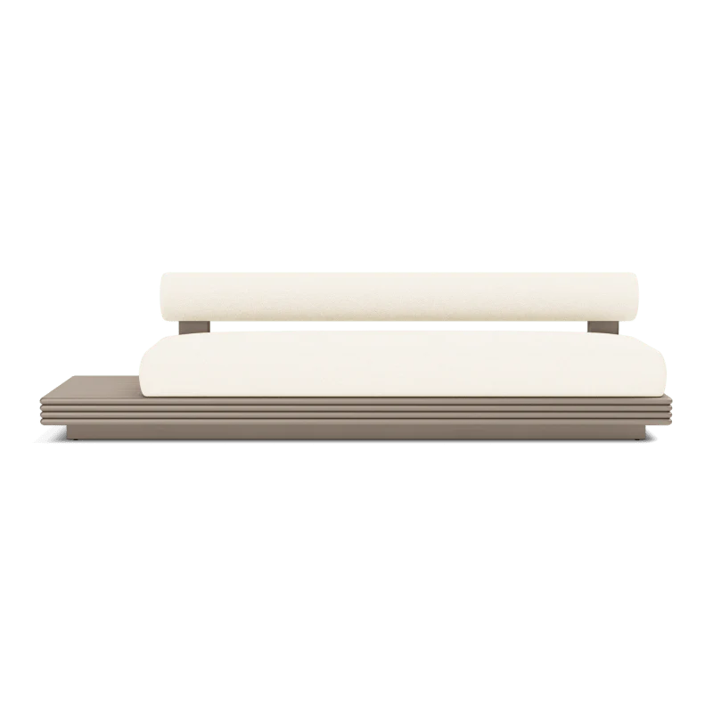 Collins Aluminum 3 Seat Armless Sofa + Table Left - Image 52