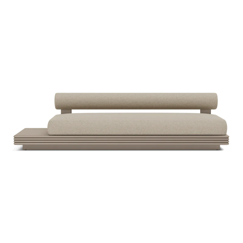 Collins Aluminum 3 Seat Armless Sofa + Table Left - Image 59