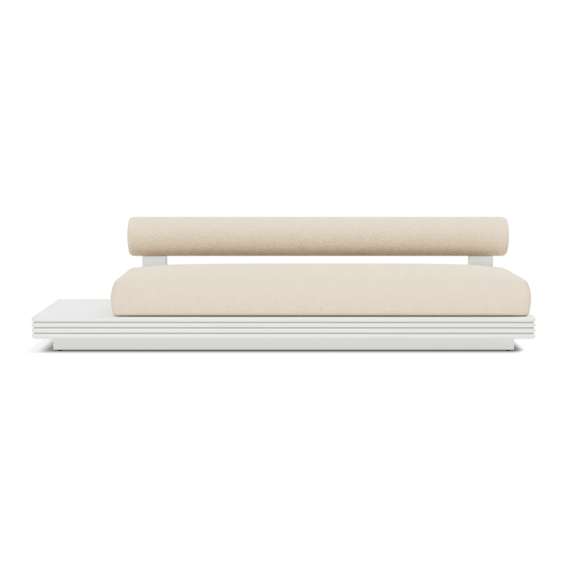 Collins Aluminum 3 Seat Armless Sofa + Table Left - Image 66