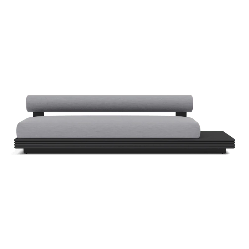 Collins Aluminum 3 Seat Armless Sofa + Table Right - Image 10