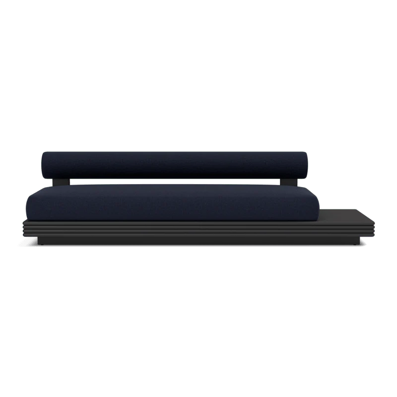 Collins Aluminum 3 Seat Armless Sofa + Table Right - Image 18