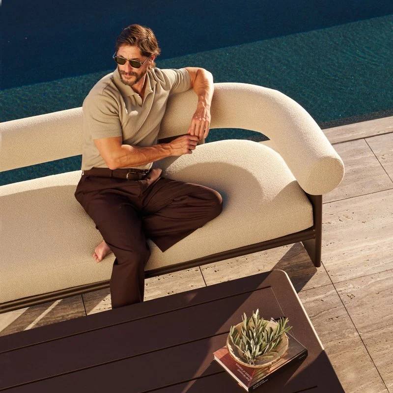 Collins Aluminum 3 Seat Sofa - Image 2