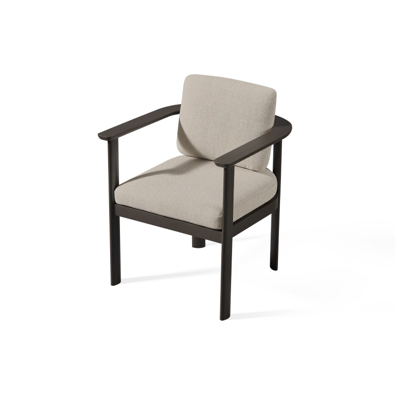 Newport Aluminum Barrel Dining Chair - Image 6
