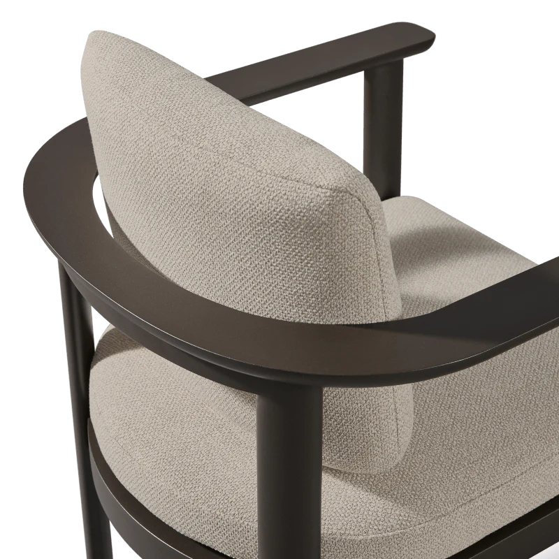 Newport Aluminum Barrel Dining Chair - Image 8