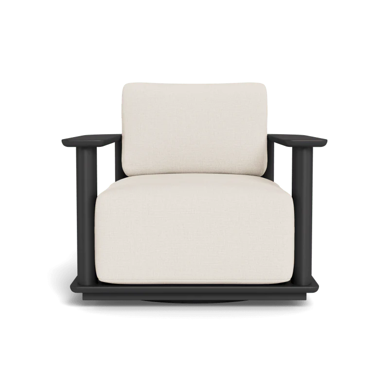 Newport Aluminum Barrel Swivel Lounge Chair - Image 100