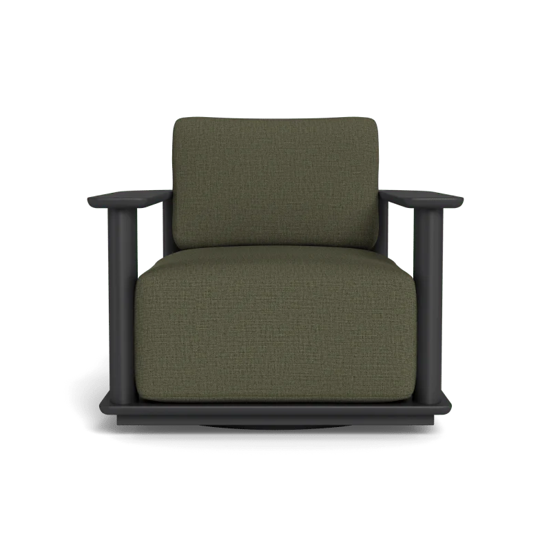 Newport Aluminum Barrel Swivel Lounge Chair - Image 101