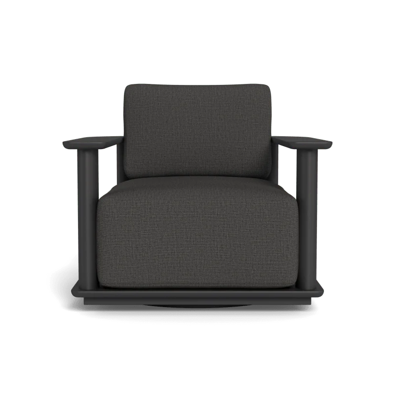 Newport Aluminum Barrel Swivel Lounge Chair - Image 106