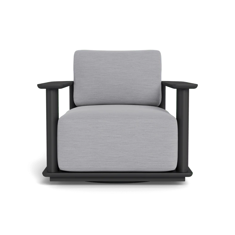 Newport Aluminum Barrel Swivel Lounge Chair - Image 12