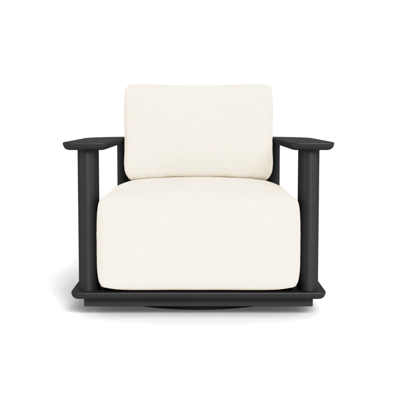 Newport Aluminum Barrel Swivel Lounge Chair - Image 15