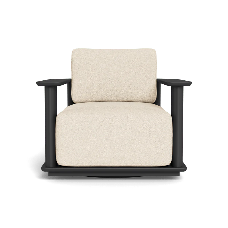 Newport Aluminum Barrel Swivel Lounge Chair - Image 16