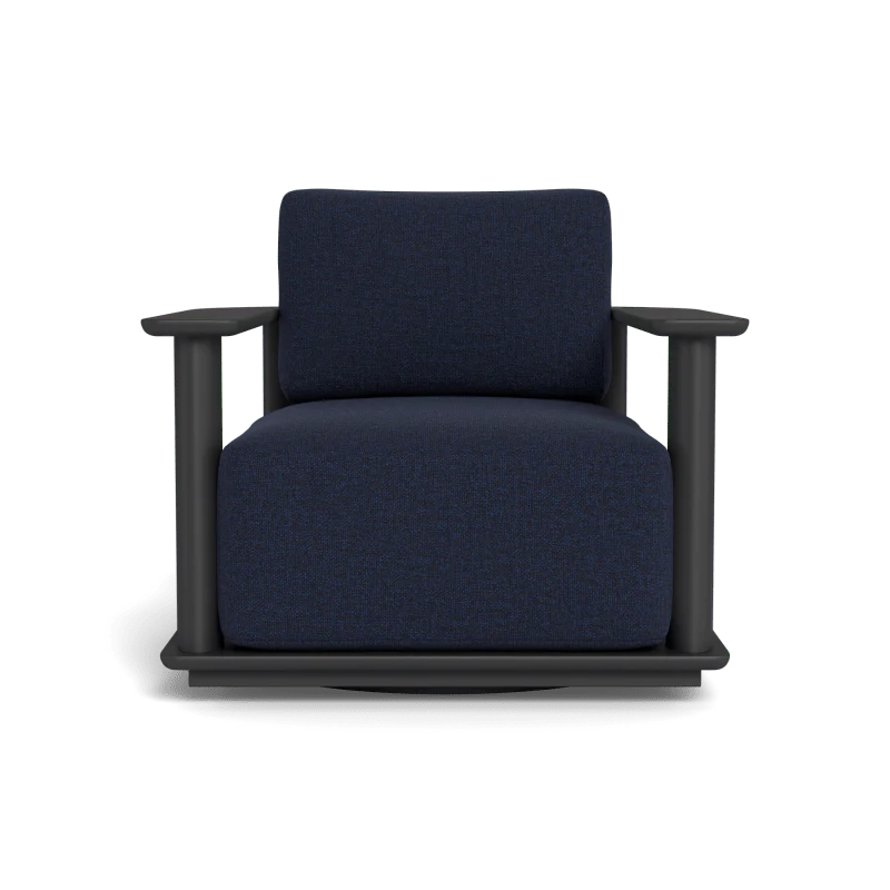 Newport Aluminum Barrel Swivel Lounge Chair - Image 19