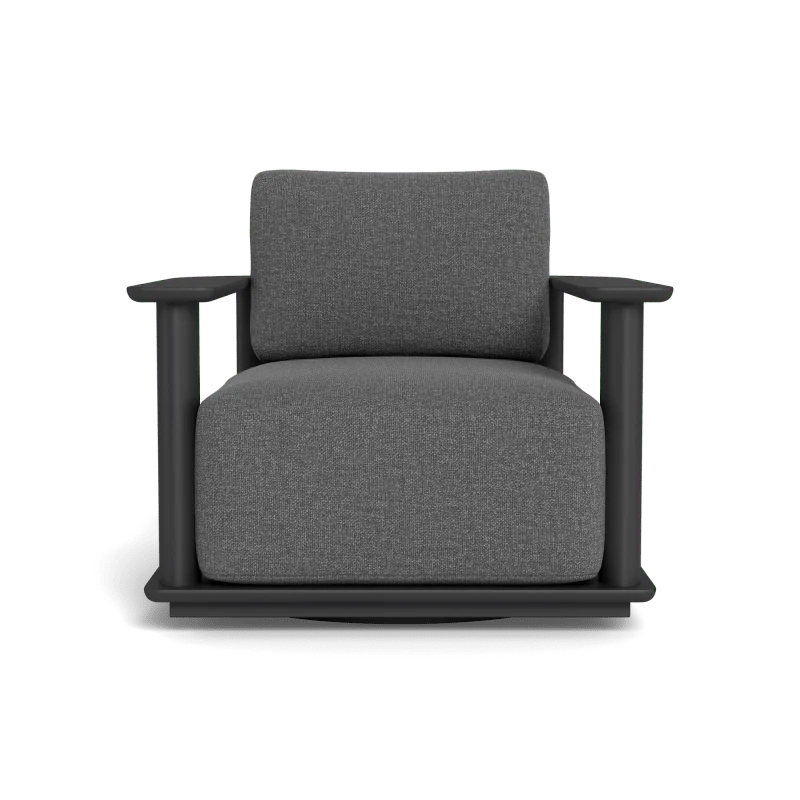 Newport Aluminum Barrel Swivel Lounge Chair - Image 21