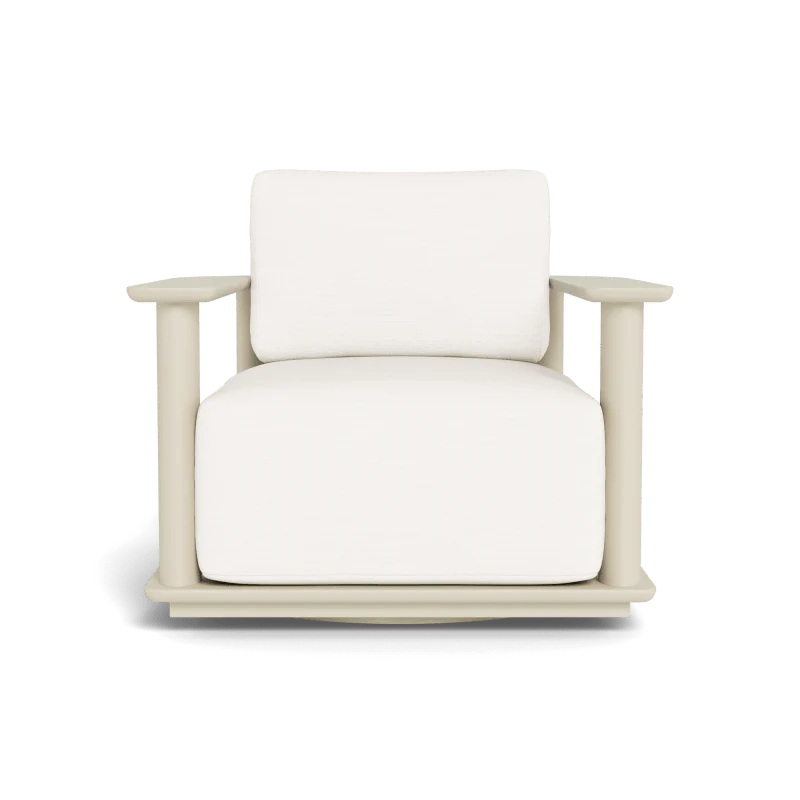 Newport Aluminum Barrel Swivel Lounge Chair - Image 23