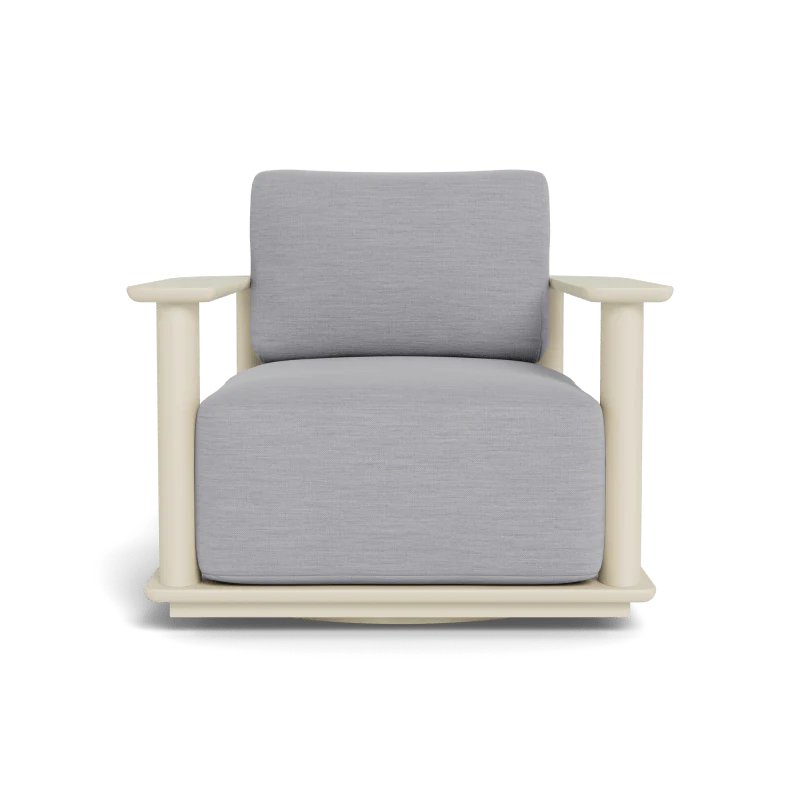 Newport Aluminum Barrel Swivel Lounge Chair - Image 24