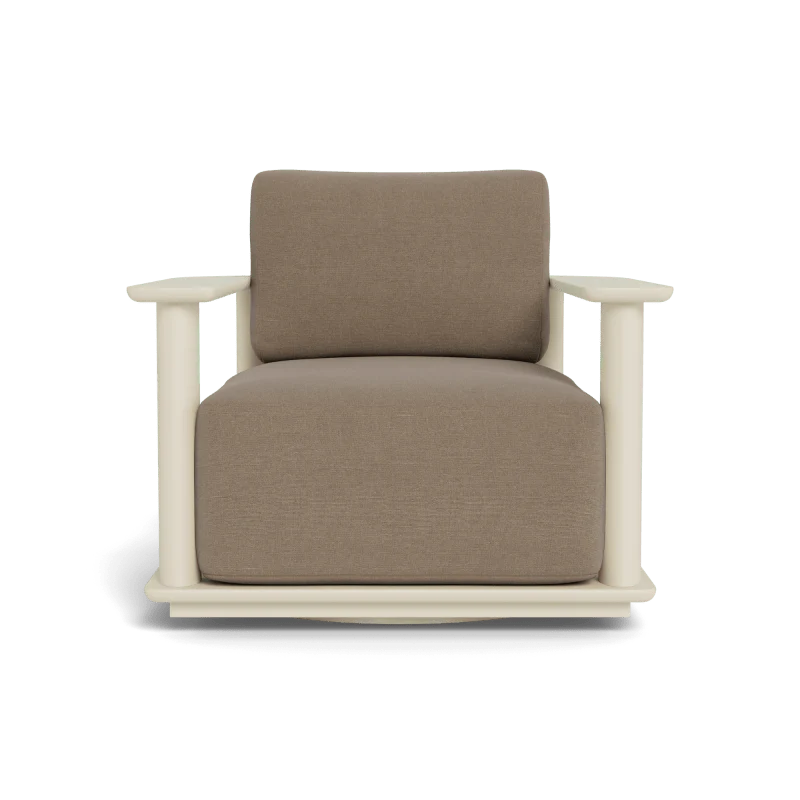 Newport Aluminum Barrel Swivel Lounge Chair - Image 25