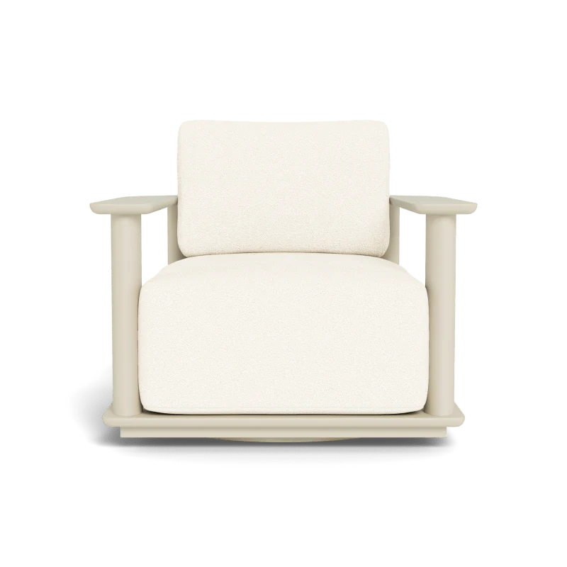 Newport Aluminum Barrel Swivel Lounge Chair - Image 27