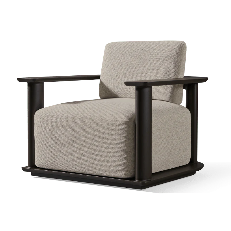 Newport Aluminum Barrel Swivel Lounge Chair - Image 3