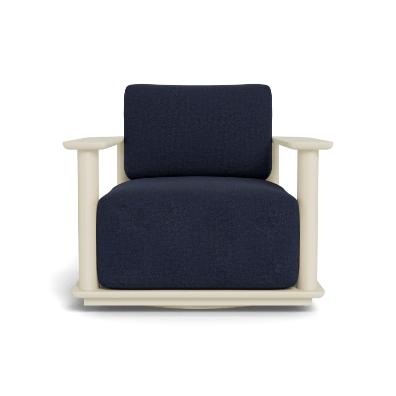 Newport Aluminum Barrel Swivel Lounge Chair - Image 31