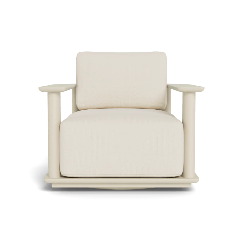 Newport Aluminum Barrel Swivel Lounge Chair - Image 32