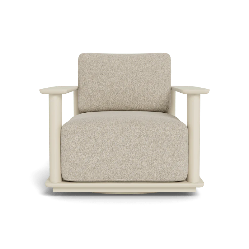 Newport Aluminum Barrel Swivel Lounge Chair - Image 34