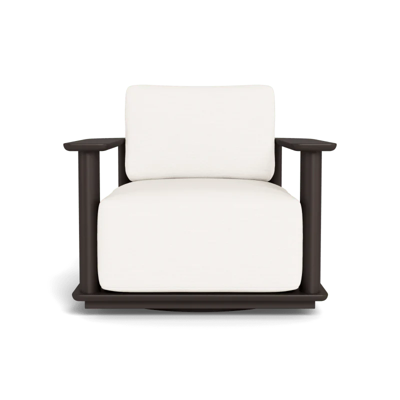 Newport Aluminum Barrel Swivel Lounge Chair - Image 35