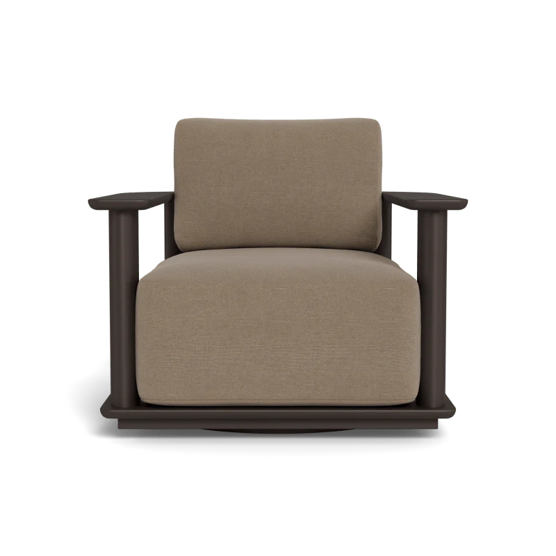 Newport Aluminum Barrel Swivel Lounge Chair - Image 37