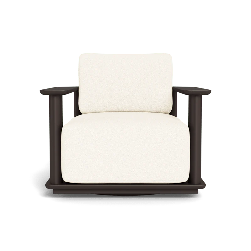Newport Aluminum Barrel Swivel Lounge Chair - Image 39
