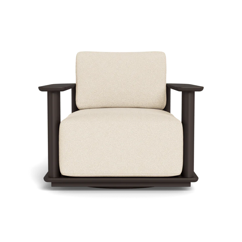 Newport Aluminum Barrel Swivel Lounge Chair - Image 40