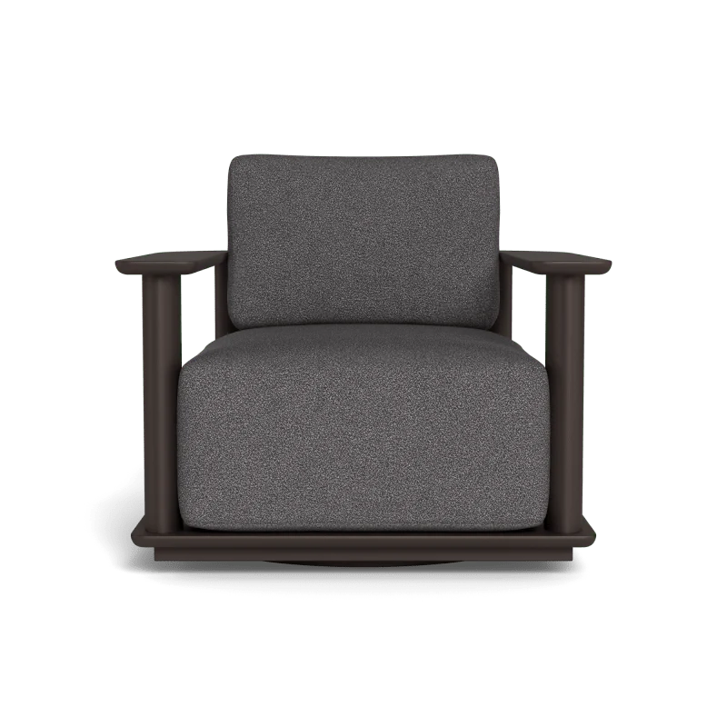 Newport Aluminum Barrel Swivel Lounge Chair - Image 41