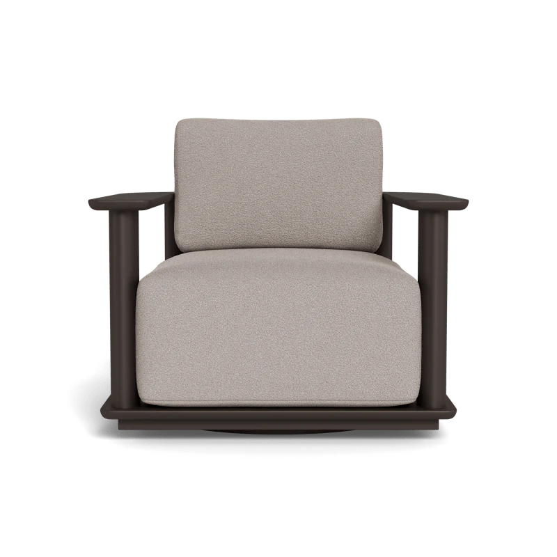 Newport Aluminum Barrel Swivel Lounge Chair - Image 42