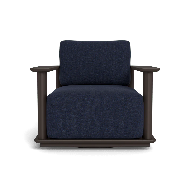 Newport Aluminum Barrel Swivel Lounge Chair - Image 43